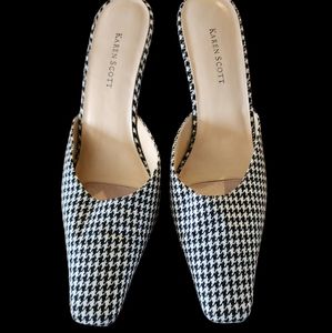 Karen Scott Houndstooth Mule Slides
